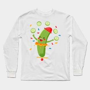 Pickle Funny Clown Long Sleeve T-Shirt